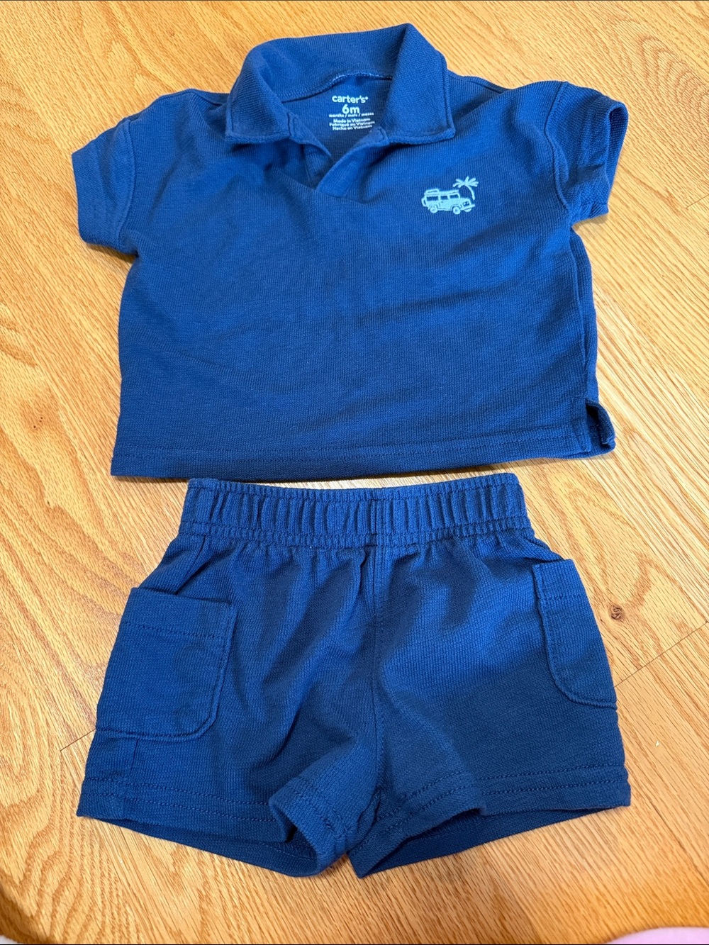 Carter's Royal Blue Polo Top & Shorts Set